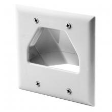 Bryant Electric, a Hubbell affiliate NSAV2W - PLATE,2-G,RECESSED CABLE PASS-THRU,WHITE