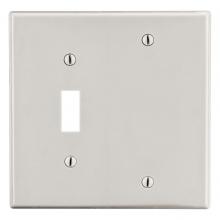 Bryant Electric, a Hubbell affiliate P113LA - WALLPLATE, 2-G, 1) TOG 1) BLANK, LA