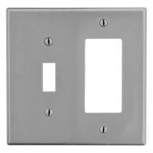 Bryant Electric, a Hubbell affiliate P126GY - WALLPLATE, 2-G, 1) TOG 1) DECOR, GY