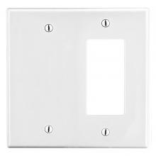 Bryant Electric, a Hubbell affiliate P1326W - WALLPLATE, 2-G, 1) DECOR 1) BLANK, WH