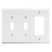 Bryant Electric, a Hubbell affiliate P226W - WALLPLATE, 3-G, 2) TOG 1) DECOR, WH