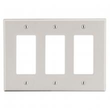 Bryant Electric, a Hubbell affiliate PJ263LA - WALLPLATE, M-SIZE, 3-G, 3) DEC, LA