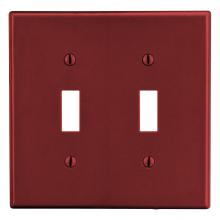 Bryant Electric, a Hubbell affiliate P2R - WALLPLATE, 2-G, 2) TOG, RED