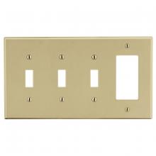 Bryant Electric, a Hubbell affiliate P326I - WALLPLATE, 4-G, 3) TOG 1) DEC, IV