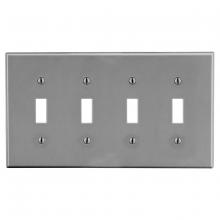 Bryant Electric, a Hubbell affiliate P4GY - WALLPLATE, 4-G, 4) TOG, GY