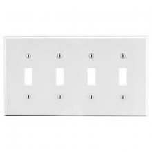 Bryant Electric, a Hubbell affiliate PJ4W - WALLPLATE, M-SIZE, 4-G, 4) TOG, WH