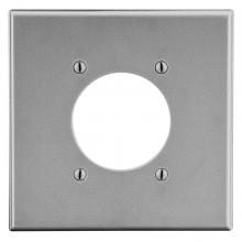 Bryant Electric, a Hubbell affiliate P703GY - WALLPLATE, 2-G, 2) 2.15" OPNG, GY