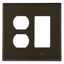 Bryant Electric, a Hubbell affiliate P826 - WALLPLATE, 2-G,  1) DUP 1) DEC, BR