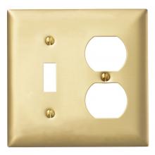 Bryant Electric, a Hubbell affiliate SBP18 - WALLPLATE, 2-G, TOG/DUP, BRS PLT