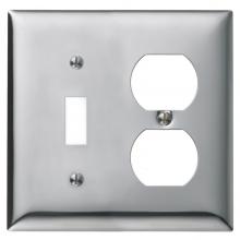 Bryant Electric, a Hubbell affiliate SCH18 - WALLPLATE, 2-G, TOG/DUP, CHR PLT