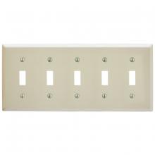 Bryant Electric, a Hubbell affiliate SP5AL - ALMOND PAINTED STEEL 5 GANG SWITCH