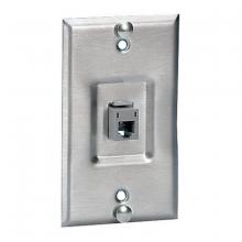 Bryant Electric, a Hubbell affiliate SPUR - PLATE,W-PHONE,USOC,1-G,1PORT,RECESSED,SS