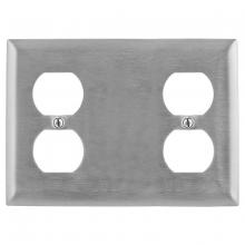 Bryant Electric, a Hubbell affiliate SS8147 - WALLPLATE, 3-G, DUP/BLANK/DUP, SS