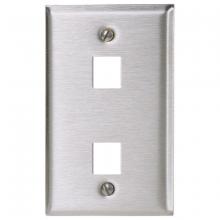 Bryant Electric, a Hubbell affiliate SST1474 - WALLPLATE, 1-G, 2 JACK, SS, MOD