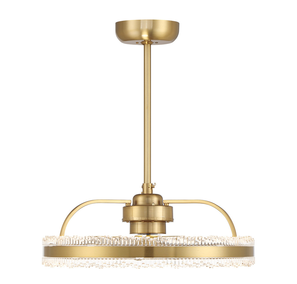 Corona LED Fan D&#39;Lier in Warm Brass