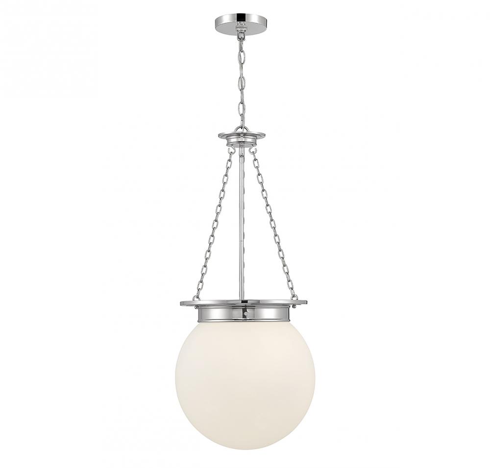 Manor 3-Light Pendant in Polished Nickel
