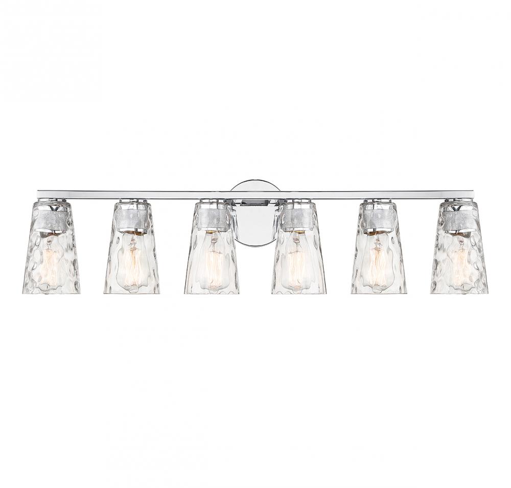 Gordon 6-Light Bathroom Vanity Light in Chrome