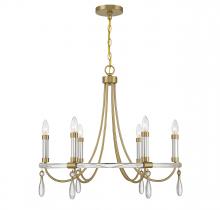 Savoy House 1-7716-6-195 - Mayfair 6-Light Chandelier in Warm Brass and Chrome