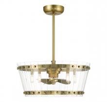 Savoy House 24-FD-8853-322 - Ventari 5-Light LED Fan D'Lier in Warm Brass