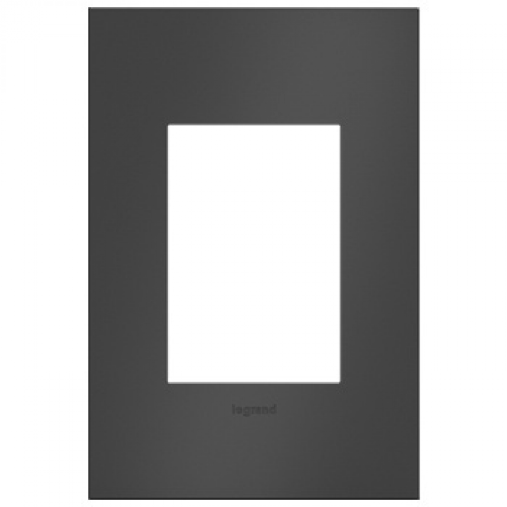 adorne? Satin Black One-Gang-Plus Screwless Wall Plate