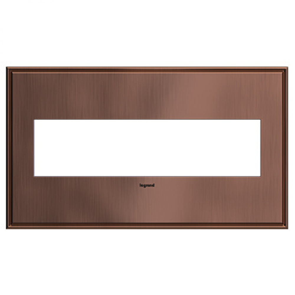 adorne? Matte Antique Copper Four-Gang Screwless Wall Plate