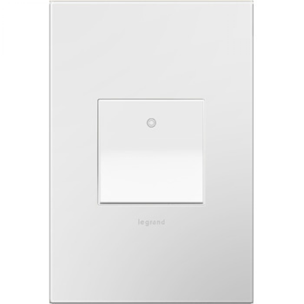adorne? Paddle Switch with Gloss White Wall Plate, White