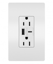 Legrand R26USBACW - radiant? 15A Tamper-Resistant USB Type A/C Outlet, White