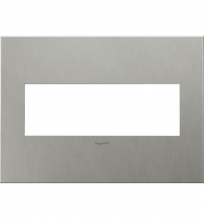 Legrand AD3WP-BS - Extra-Capacity FPC Wall Plate, Brushed Stainless Steel (10 pack)