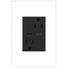 Legrand ARTRUSB156ACG4 - adorne? 15A Tamper-Resistant Ultra-Fast USB Type-A/C Outlet, Graphite