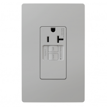 Legrand 2097TRSGLGRY - radiant? 20A Tamper-Resistant Self-Test Simplex GFCI Outlet, Gray