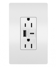 Legrand WRR26USBAC6W - radiant? Outdoor Ultra-Fast USB Outlet, White