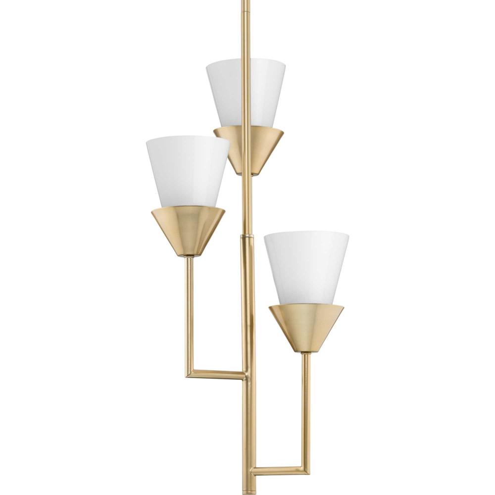 Pinellas Collection Three-Light Soft Gold Contemporary Pendant