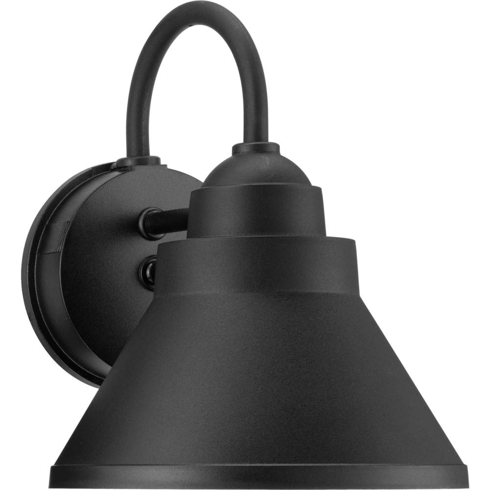 Bayside Collection One-Light Non-Metallic Black Outdoor Wall Lantern