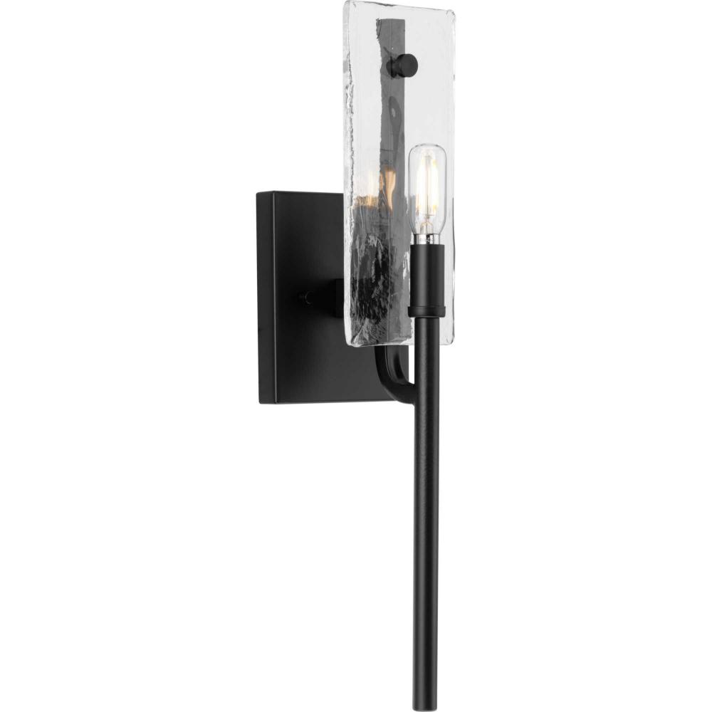 Rivera Collection One-Light Matte Black Luxe Industrial Wall Bracket