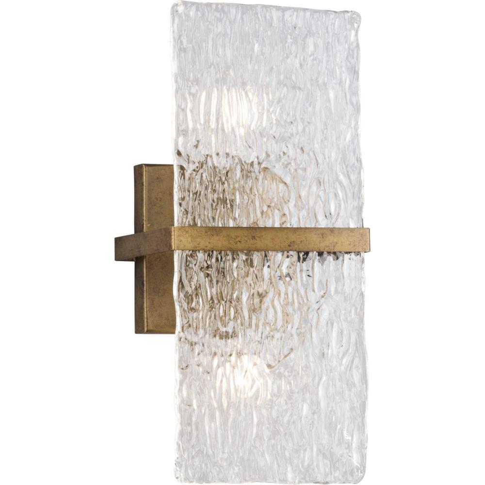 Chevall Collection Two-Light Gold Ombre Modern Organic Wall Sconce