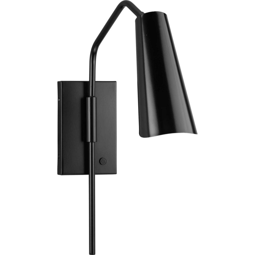 Cornett Collection One-Light Matte Black Contemporary Wall Sconce