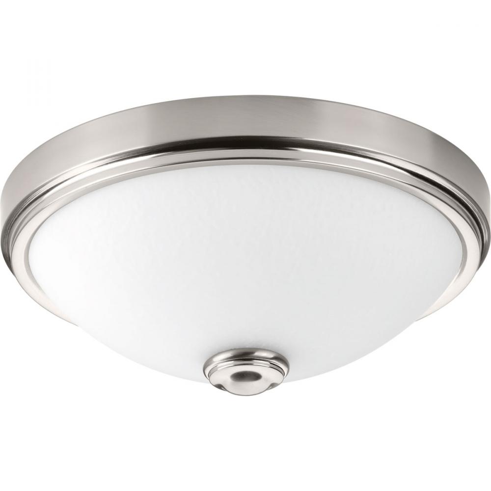 One-Light 15&#34; LED Linen Glass Flush Mount