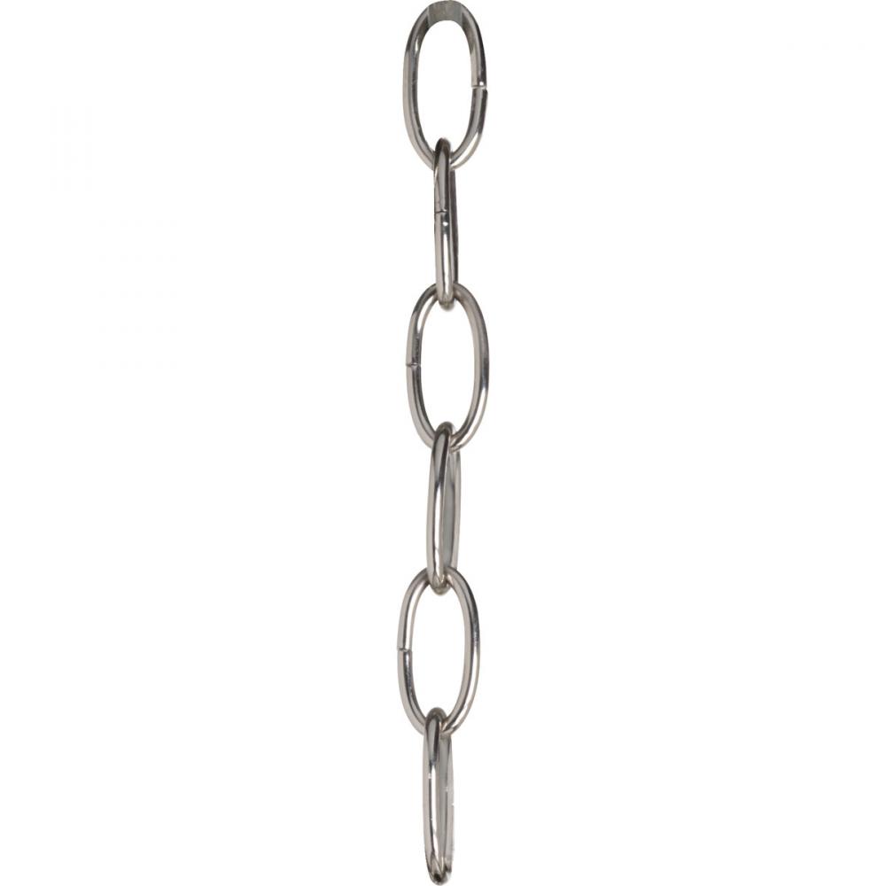 Accessory Chain - 10&#39; of 6 Gauge Chain in Polished Nickel