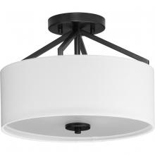 Progress P350239-31M - Goodwin Collection 13 in. Two-Light Brushed Nickel Modern Farmhouse Semi-Flush Mount Convertible