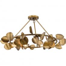 Progress P350263-204 - Laurel Collection 28 in. Six-Light Gold Ombre Transitional Flush Mount