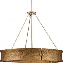 Progress P400357-205 - Lusail Collection 5-Light Soft Gold Luxe Industrial Chandelier