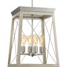 Progress P500178-141 - Briarwood Collection Four-Light Farmhouse Galvanized  Chandelier Foyer Light