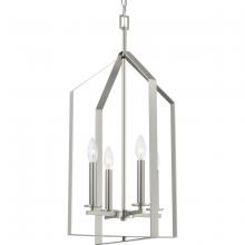 Progress P500432-009 - Vertex Collection Four-Light Brushed Nickel Contemporary Foyer Light