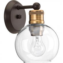 Progress P300049-020 - Hansford Collection One-Light Antique Bronze Clear Glass Coastal Bath Vanity Light