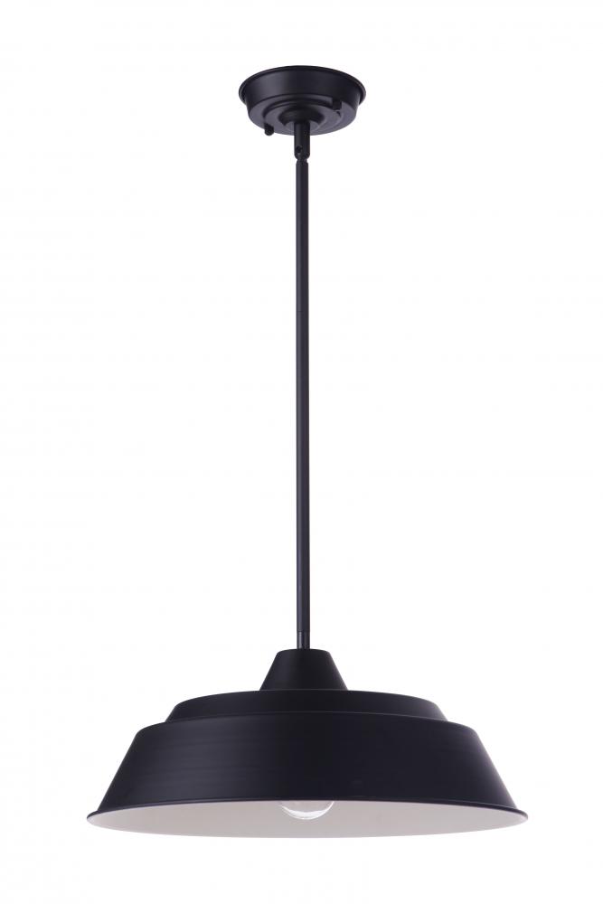 Landmark 1 Light 9&#34; Outdoor Pendant in Midnight