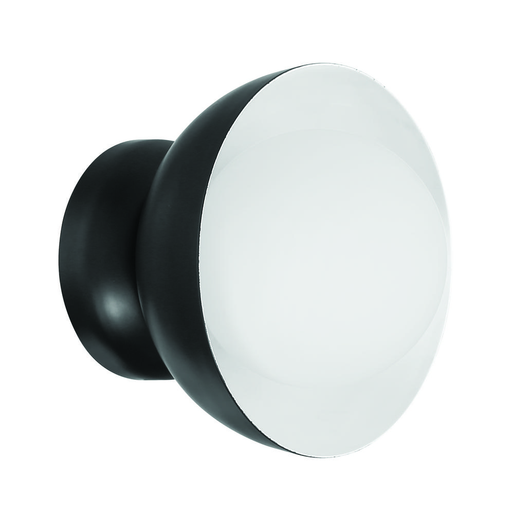 Ventura Dome 1 Light Wall Sconce in Flat Black