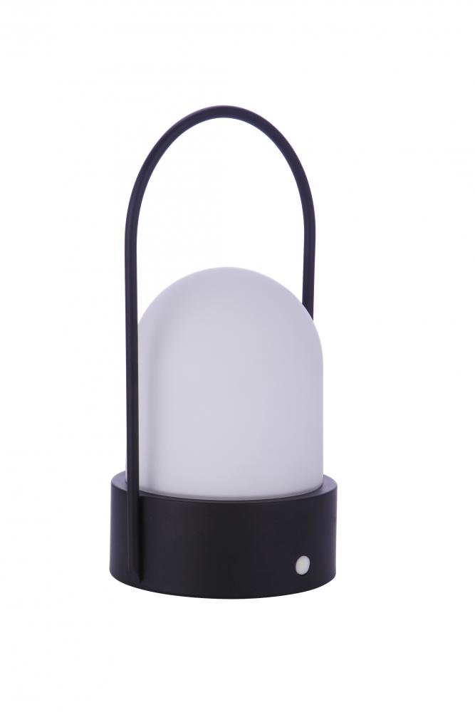 Outdoor Rechargeable Dimmable LED Portable Lamp in Midnight (Dome Shade)