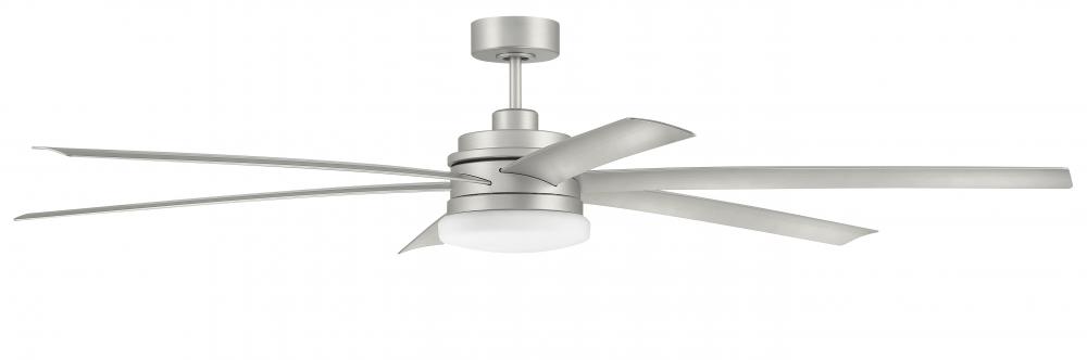 72&#34; Chilz Smart Ceiling Fan, Painted Nickel, Integrated LED Light Kit, Remote & WiFi Control