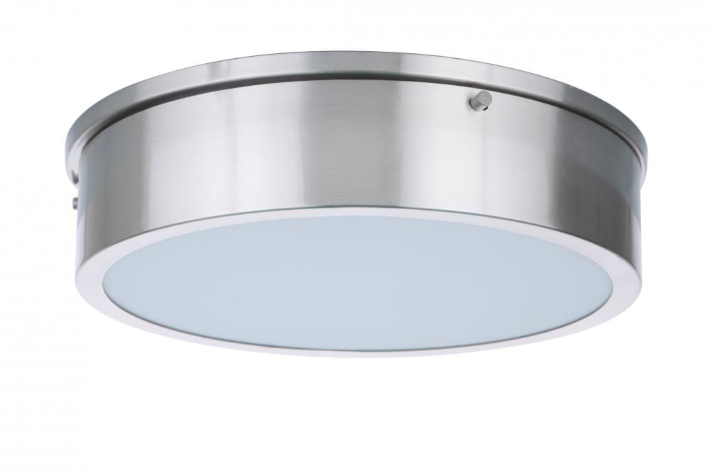 Fenn 1 Light 13&#34; LED Flushmount in Brushed Polished Nickel