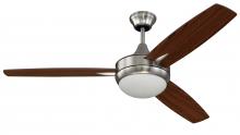 Craftmade TG52BNK3 - 52" Targas in Brushed Polished Nickel w/ Dark Oak/Walnut Blades